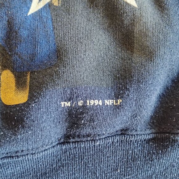 Vintage 1994 Nutmeg Dallas Cowboys Sweatshirt M NFLP Emmitt Smith Graphic Crewne - Picture 8 of 12